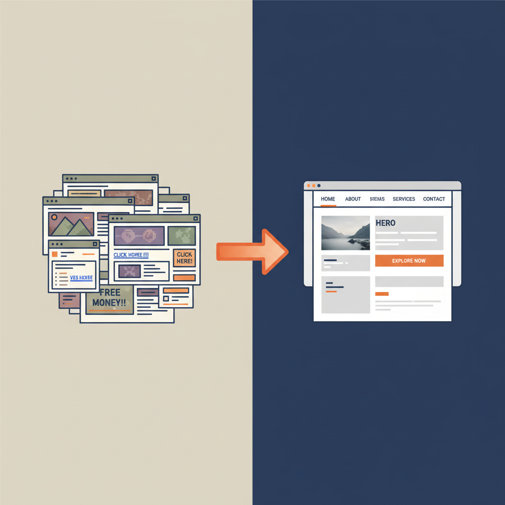 Website Upgrade visuelle Vorschau